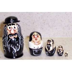  Jewish Family * Russian nesting doll mini * 5pc / 1.5in 