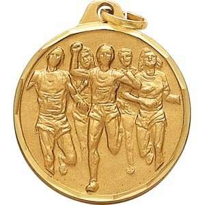 1 1/4 Inch Silver Male Marathon Medals