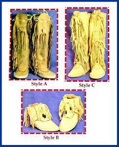 Native American Shawnee Indian Moccasin Sewing Pattern  