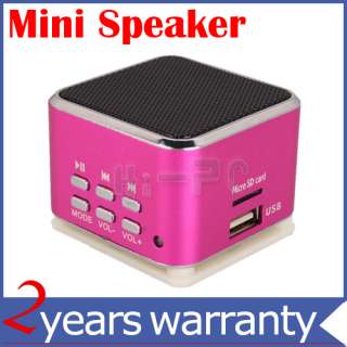   01 Mini Speaker for  MP4 CD DVD iPhone PSP Mobile phone Pink  