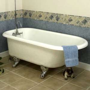   White Acrylic Roll Top Tub with Ball and Claw Feet