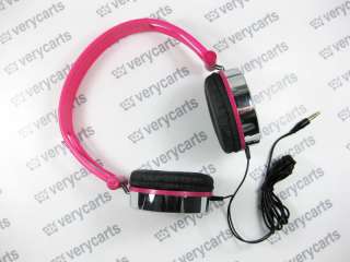 PINK HEART OVERHEAD DJ HEADPHONE EARPHONE FOR SONY PSP / IPAD / IPOD 