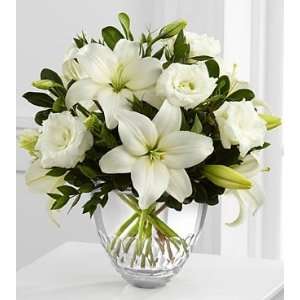 The FTD White Elegance Flower Bouquet By Vera Wang   Vase Included 