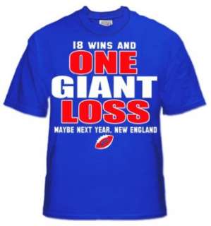    Giants Superbowl Champions One Giant Loss T Shirt (Royal) Clothing