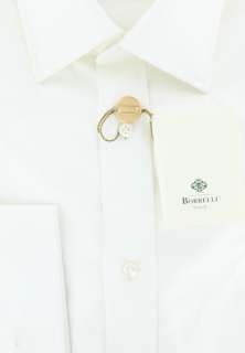 New $425 Borrelli White Shirt 15.5/39  