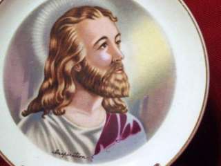 Vintage Jesus Inspiration Plate Sanders FE 23K Gold  