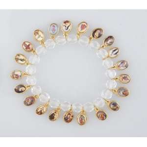   Clear Beads and Various Religious Figures   MADE IN ITALY AND BRAZIL
