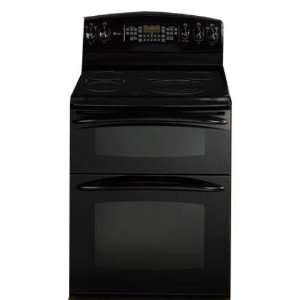  Profile 30 Free Standing Double Oven Range in Black with Black 