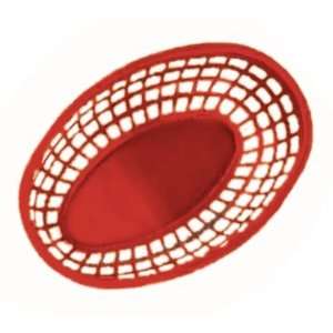  GET Red Polypropylene Oval Basket   9 3/8 X 6 X 1 7/8 