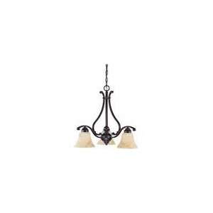  Anastasia   3 Light 23 Chandelier W/ Honey Marble Glass 