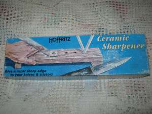 Hoffritz Ceramic Knife Scissors Sharpener w Box  