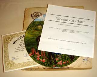 Gone With The Wind BONNIE Blue & Rhett Plate +Box +COA  