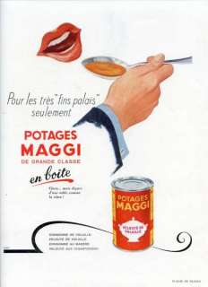 source plaisir de france this is a 1951 print ad for maggi soup 