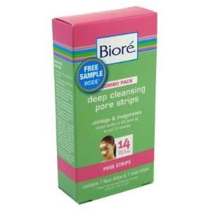  Biore Deep Cleansing Pore Strips 14s Face & Nose (3 Pack 