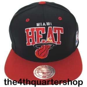    Miami Heat Mitchell & Ness Block Snapback Cap Hat 