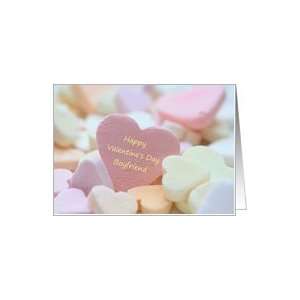  boyfriend Happy Valentines Day, pink candy heart Card 