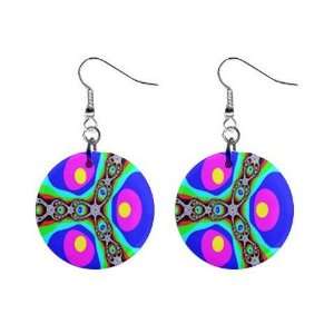  Hippy Funky Groovy Far Out Design Dangle Earrings Jewelry 