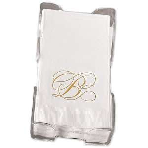  Gold Flourish Guest Towels with Holder