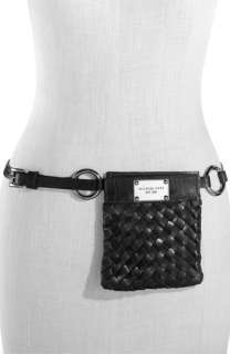 MICHAEL Michael Kors Leather Belt with Woven Bag  