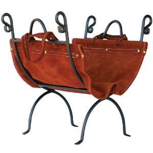 Best Quality Olde World Iron Log Rack with Carrier By Firewood Racks 
