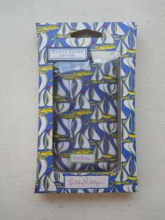 Lilly Pulitzer Iphone 3 3GS NAUTICAL BLUE YELLOW Boat Ship Case Cover 