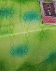 Window Panel FUN ZONE Tie Dyed Links Lime 40 x 84  