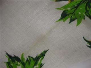 Vintage Green Gold Maple Leaf Canada Tea Towel Unused  