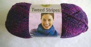Lion Brand Tweed Stripes Bulky Yarn 3 Skeins Sel Colors  