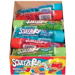  Hubba Bubba Squeeze Pop Assorted Sweet Lollipops (Pack of 