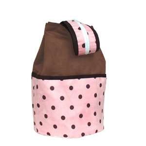  Hoohobbers Baby Dots Pink Embroidered Backpack Diaper Bag 