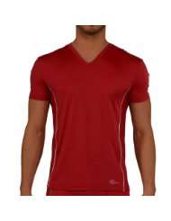 Mens V neck T Shirt Ultra Fine Microfiber With Silver Accent NU