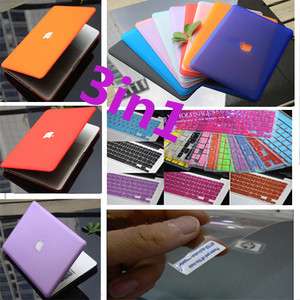 3in1 9 Colors For New Macbook PRO 13Rubberized Hard Case Keyboard 