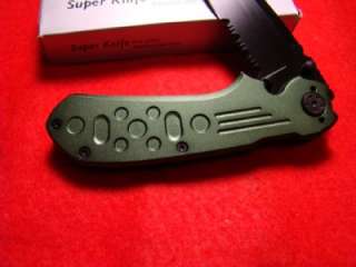 SS Assist Open Green Hdl Boss Man Pocket Knife NB YC 489GN MJB 