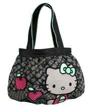 BionicBong aStore   Loungefly HELLO KITTY WITH APPLES REVERSIBLE TOTE 