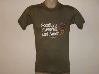 vintage 80s MASH 4077TH ARMY GOODBYE FAREWELL AMEN T Shirt XS tv 