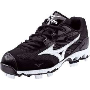  Mizuno Womens Finch G4 Blk/Wht Low Molded Cleats   Size 7 