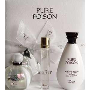 Pure Poison Gift Set By Dior Includes 3.4 Oz Eau De Parfum,roll on 10 
