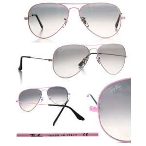  Rayban Pink Aviator Sunglasses RB3025 58mm Gradient Lenses 