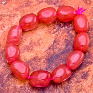 17X12X12MM CHERRY QUARTZ GEMSTONE NUGGET BEADS 11PCS  