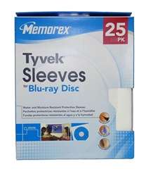 500 Memorex Tyvek CD/DVD Sleeves with Window & Flap  