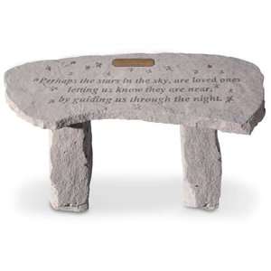 Perhaps the stars in the sky   Engravable Stone Garden Bench   Free 