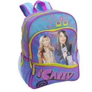  iCarly Curved Pocket Backpack   Purple and Blue 16 Toys 