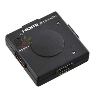 Mini 3X1 3 Port HDMI Amplifier Switch Switcher v1.3b For PS3 DVD 1080P 