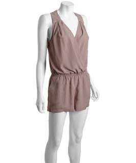 BCBGMAXAZRIA aster woven Thalia v neck pleated romper   up 