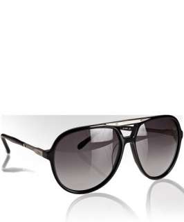 Chloe black acrylic oversize aviator sunglasses