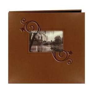  Embossed Leatherette Postbound Album With Window 12X12 