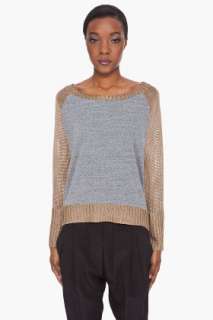 Haute Hippie Gold Tone Trimmed Sweater for women  