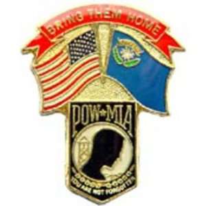  American POW & Nevada Flags Pin 1 1/4 Arts, Crafts 