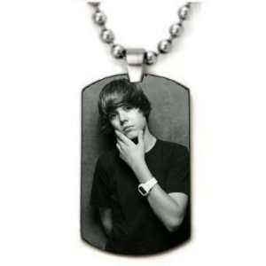  Justin Bieber Style 3 Dogtag Pendant Necklace w/Chain and 
