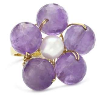 Amanda Rudey Breakfast At Tiffanys Purple Grace Flower Ring 